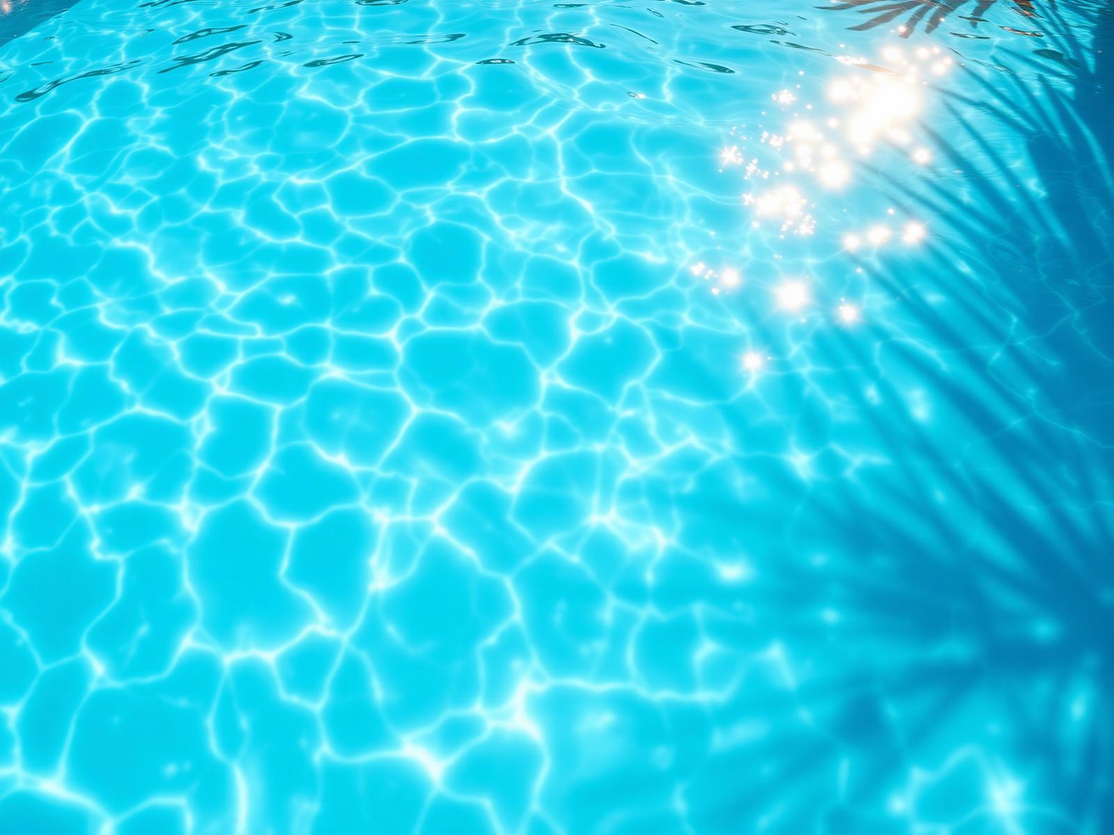 Piscina cristalina, azul e perfeitamente tratada